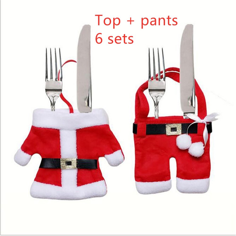 Christmas tableware set-   knife and fork bag