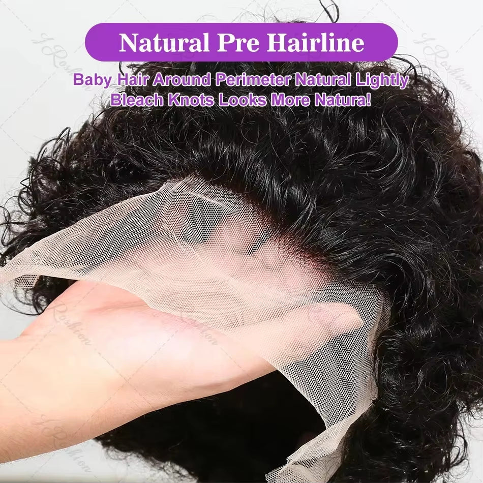 Remy High-quality 13x1 pixie Wigs Human Hair