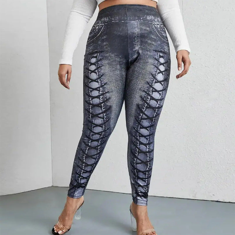 Women's Faux  Plus Size Leggings