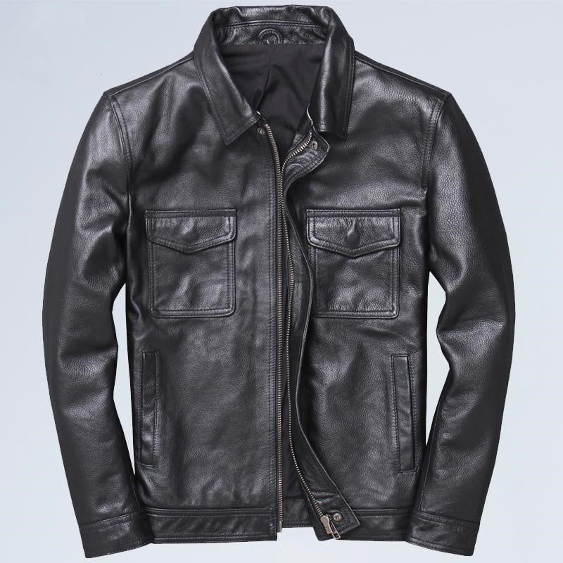 Men's Casual Motorcycle Leather Jacket