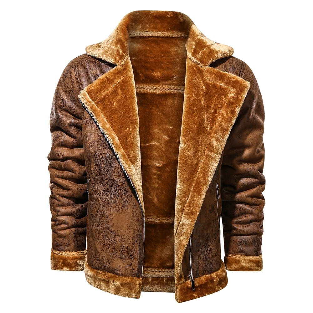 Men Suede Leather Jacket