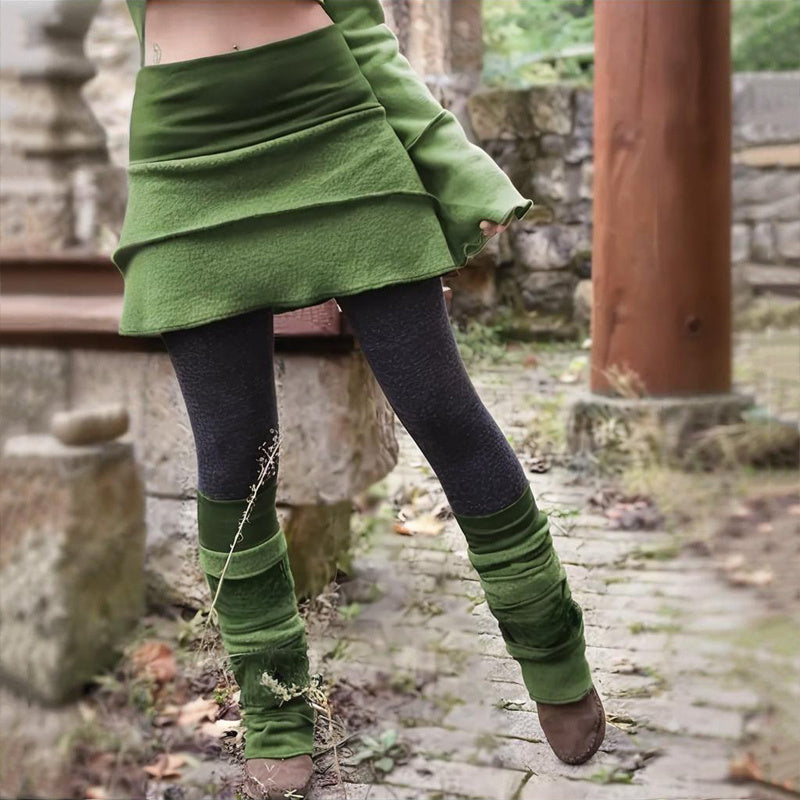 Women's Color Block Asymmetrical Skort