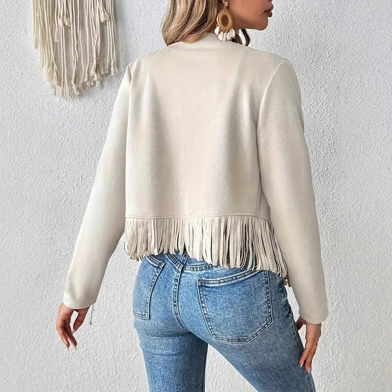 Western Concert  Faux Suede Cardigan Jacket Western Concert