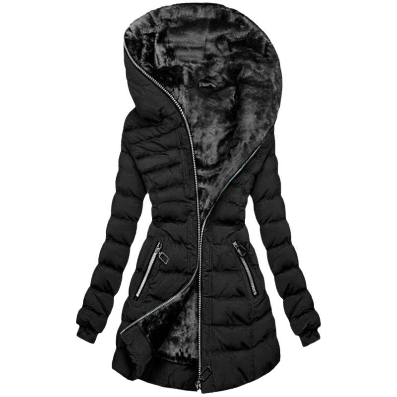 Hooded Warm Fleece Padded Jacket