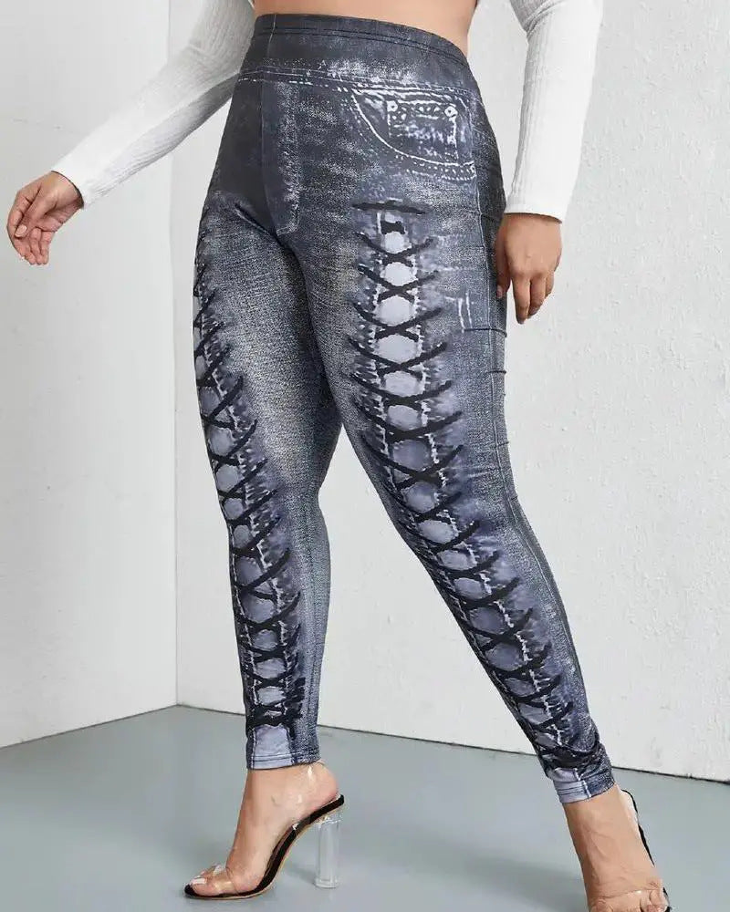 Women's Faux  Plus Size Leggings