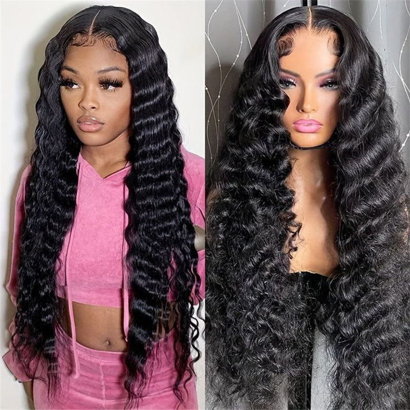 Deep Wave HD  Lace Front Wig Human Hair Density 13x4