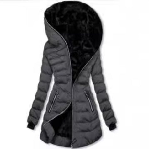 Hooded Warm Fleece Padded Jacket