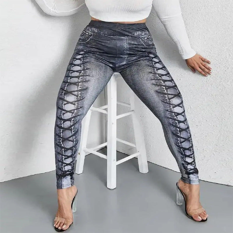 Women's Faux  Plus Size Leggings
