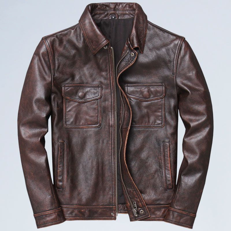 Men's Casual Motorcycle Leather Jacket