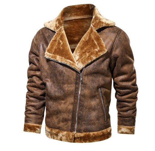 Men Suede Leather Jacket