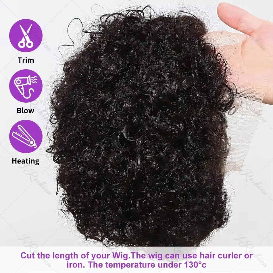 Remy High-quality 13x1 pixie Wigs Human Hair