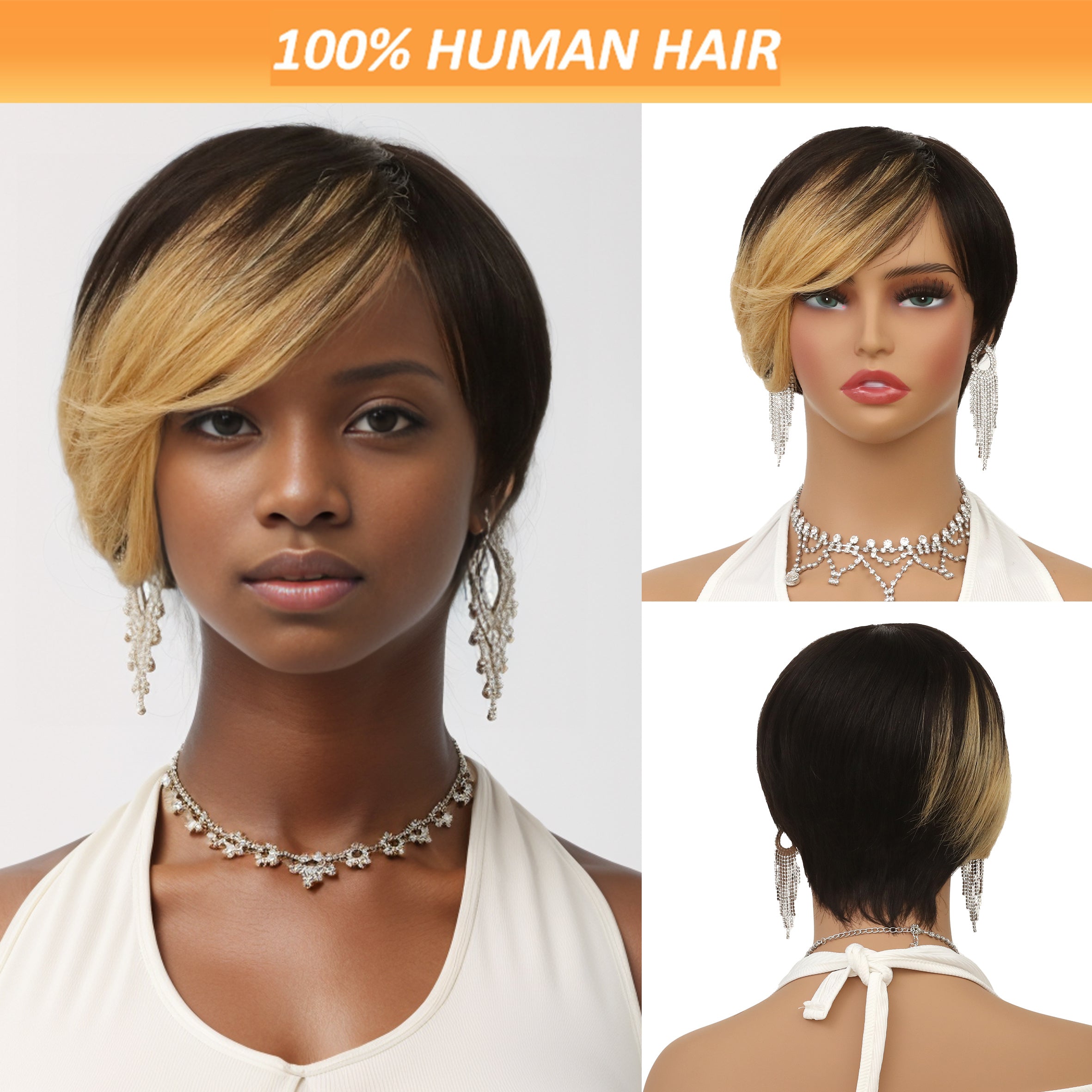 Brazil Remy Hair Non-toxic Short Wig- Straight