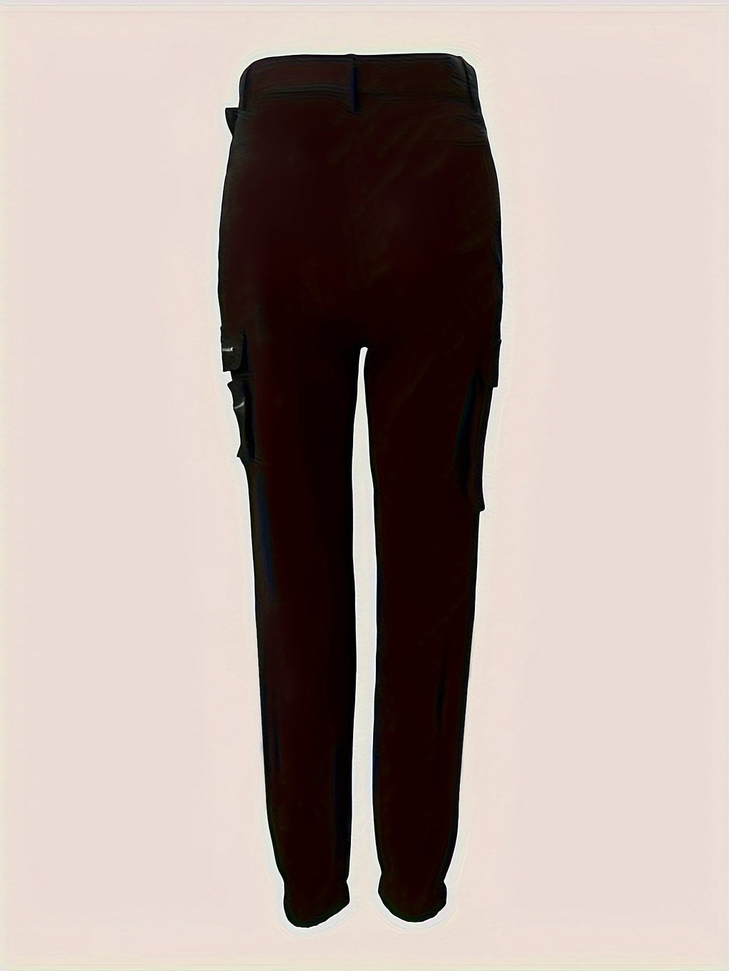 Zipper Pocket Design High Waist Pants