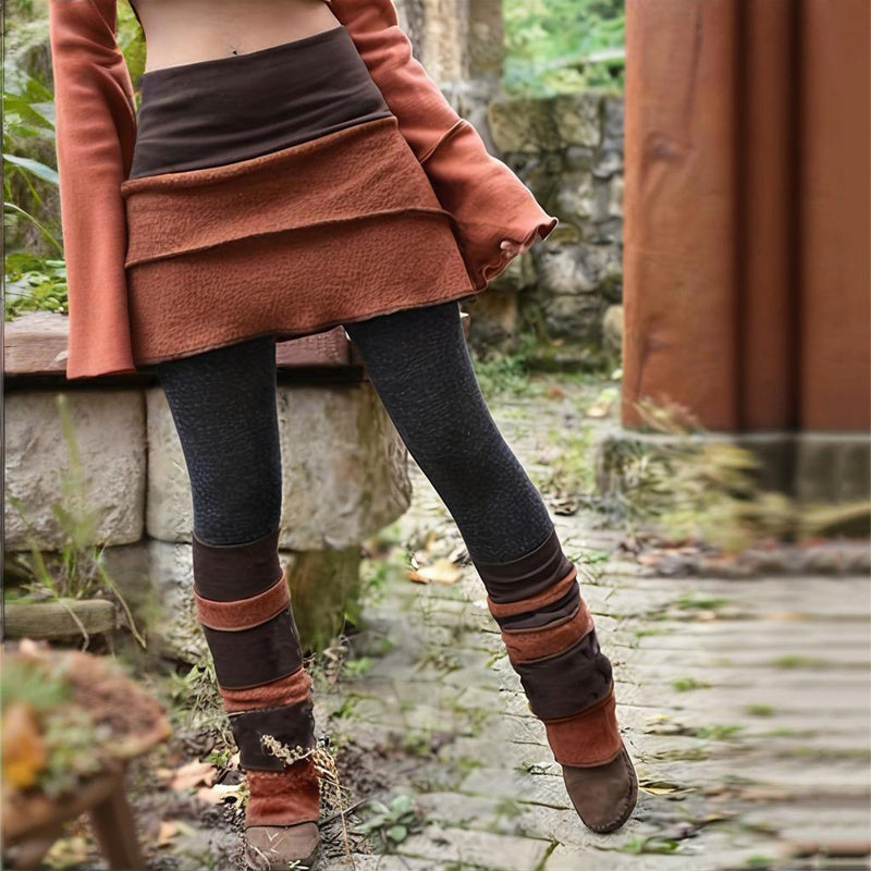 Women's Color Block Asymmetrical Skort