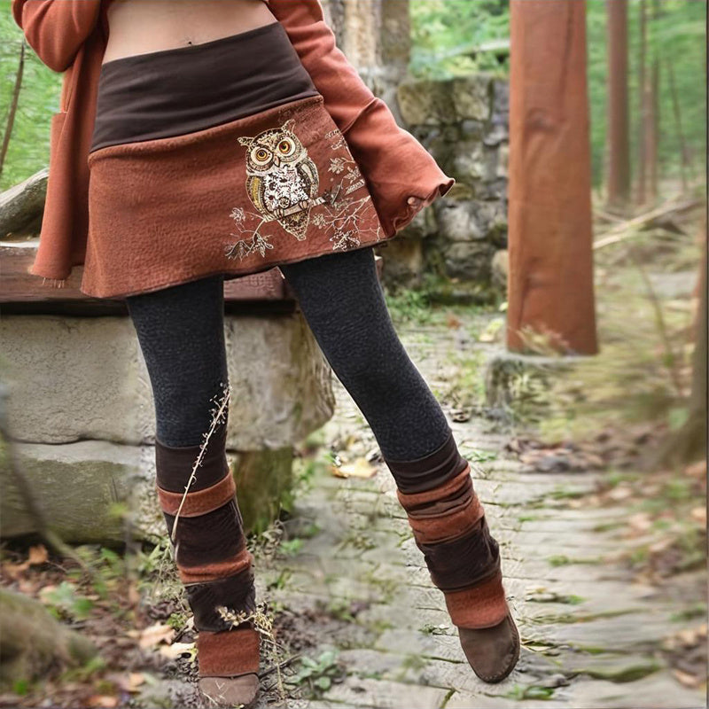 Women's Color Block Asymmetrical Skort