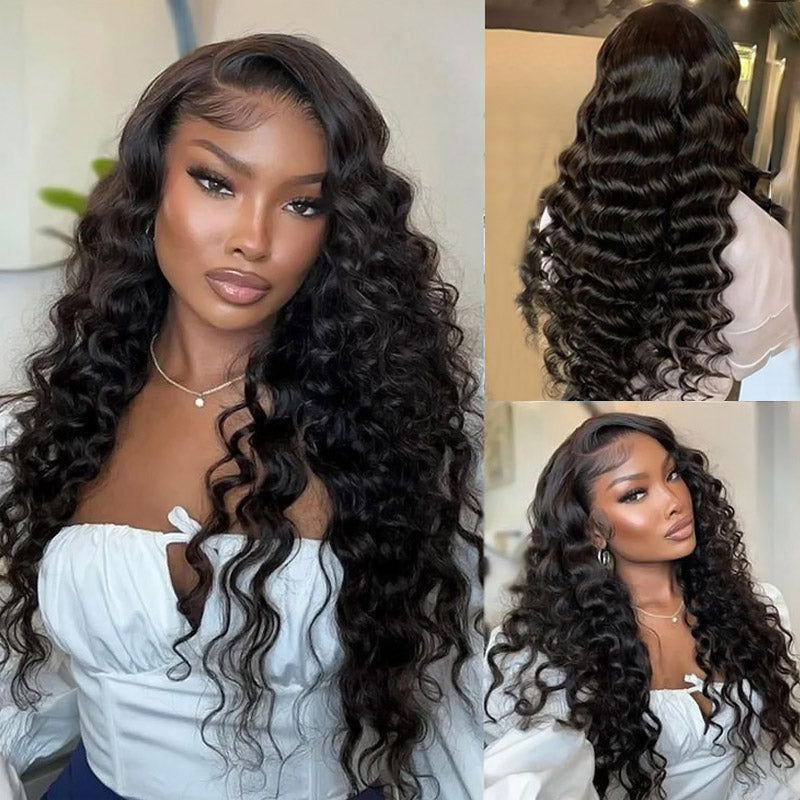 Deep Wave HD  Lace Front Wig Human Hair Density 13x4